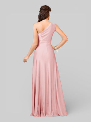 Vestido de Festa Acetinado Alça Única Torcido - Aurea Dress