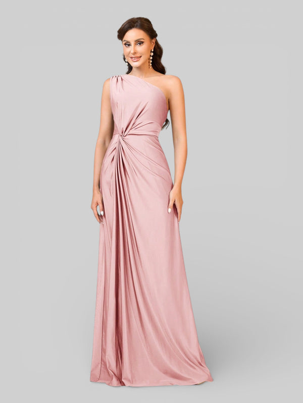 Vestido de Festa Acetinado Alça Única Torcido - Aurea Dress