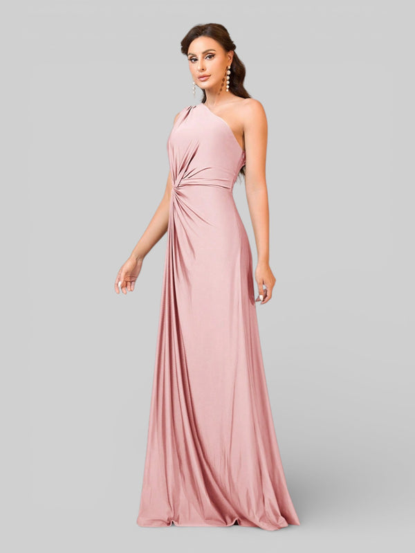 Vestido de Festa Acetinado Alça Única Torcido - Aurea Dress