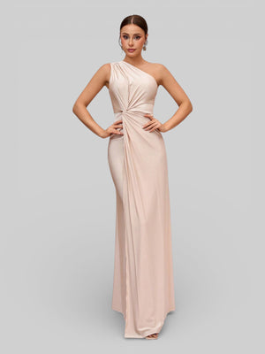 Vestido de Festa Acetinado Alça Única Torcido - Aurea Dress