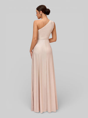 Vestido de Festa Acetinado Alça Única Torcido - Aurea Dress