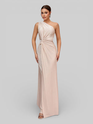 Vestido de Festa Acetinado Alça Única Torcido - Aurea Dress
