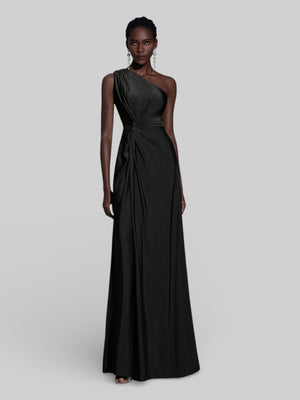 Vestido de Festa Acetinado Alça Única Torcido - Aurea Dress