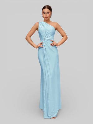 Vestido de Festa Acetinado Alça Única Torcido - Aurea Dress
