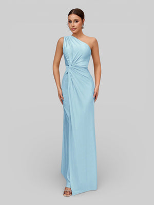 Vestido de Festa Acetinado Alça Única Torcido - Aurea Dress