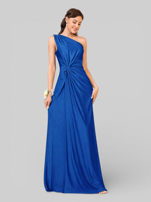 Vestido de Festa Acetinado Alça Única Torcido - Aurea Dress