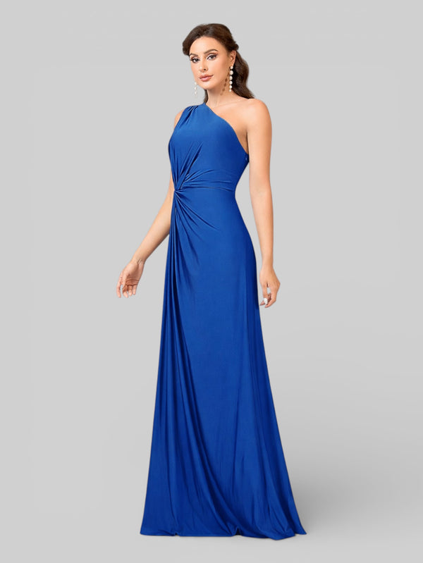 Vestido de Festa Acetinado Alça Única Torcido - Aurea Dress