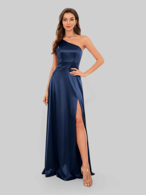Vestido de Festa Alça Única Juliana com Fenda