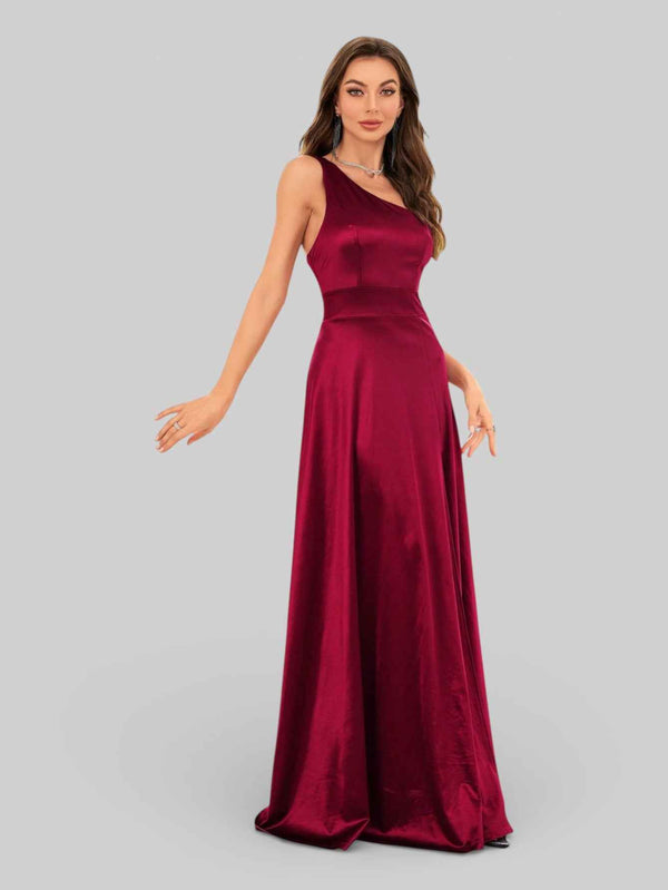 Vestido de Festa Alça Única Juliana com Fenda