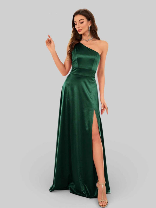 Vestido de Festa Alça Única Juliana com Fenda