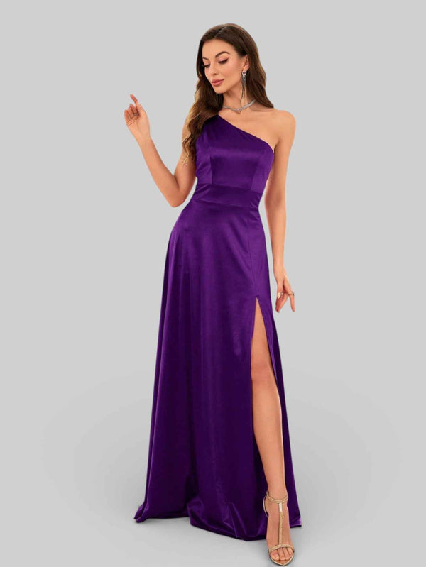 Vestido de Festa Alça Única Juliana com Fenda