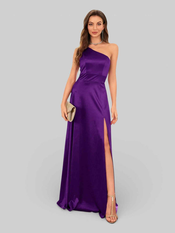 Vestido de Festa Alça Única Juliana com Fenda