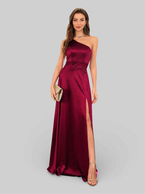Vestido de Festa Alça Única Juliana com Fenda
