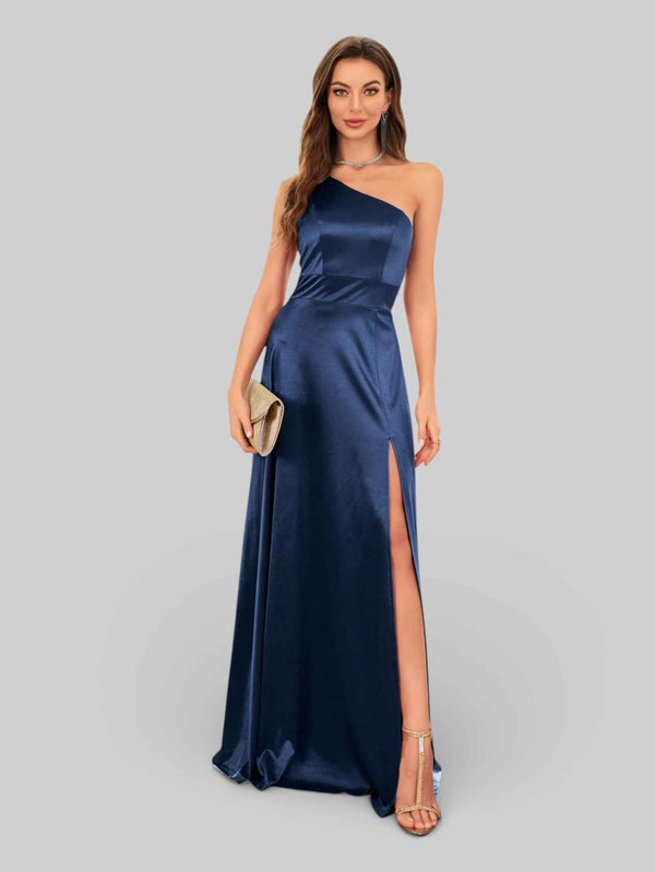 Vestido de Festa Alça Única Juliana com Fenda