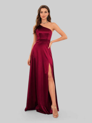 Vestido de Festa Alça Única Juliana com Fenda