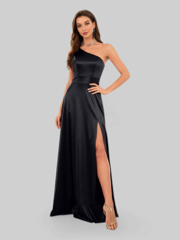 Vestido de Festa Alça Única Juliana com Fenda