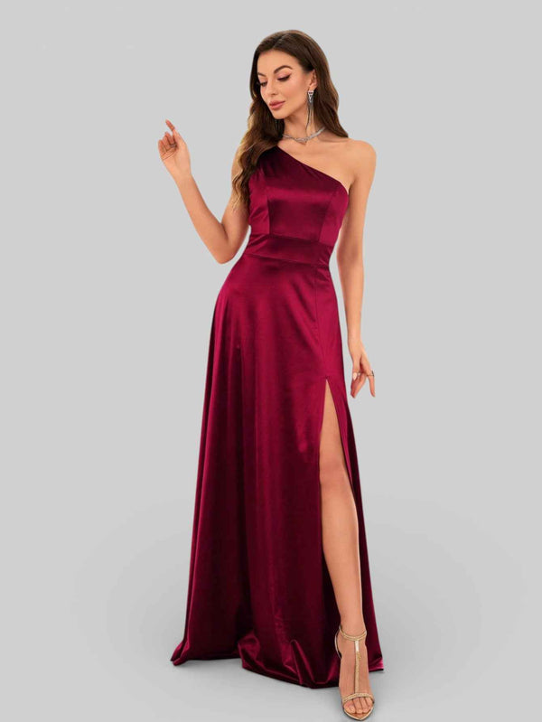 Vestido de Festa Alça Única Juliana com Fenda