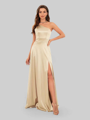 Vestido de Festa Alça Única Juliana com Fenda