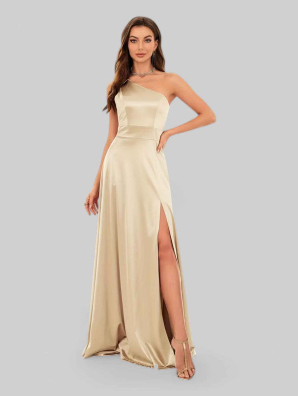 Vestido de Festa Alça Única Juliana com Fenda