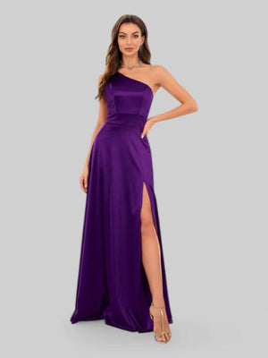 Vestido de Festa Alça Única Juliana com Fenda