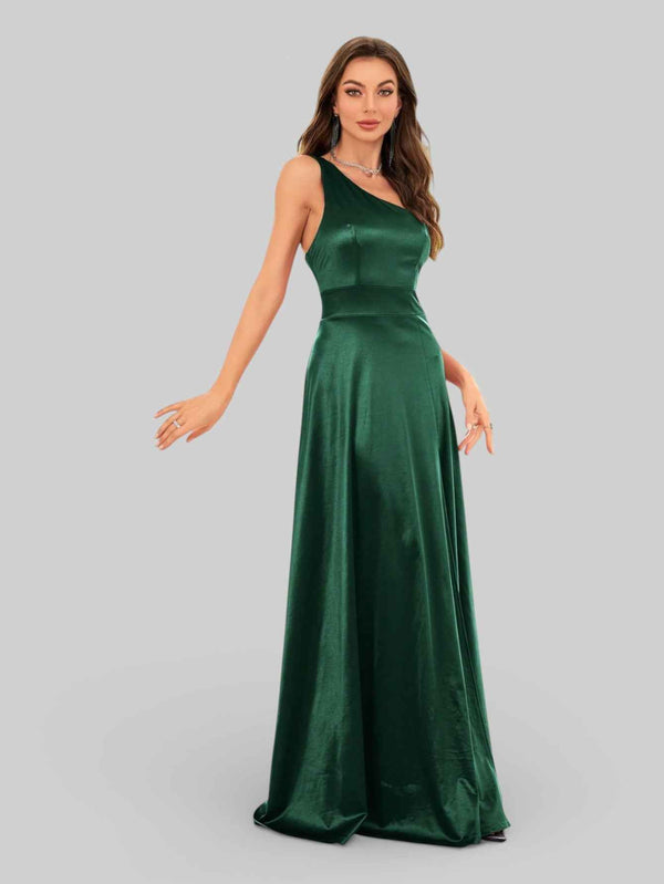 Vestido de Festa Alça Única Juliana com Fenda