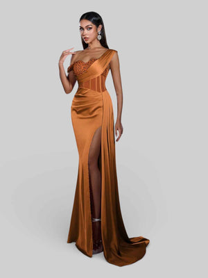 Vestido de Festa Alça Única Luxo Myllena Vox