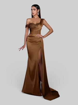 Vestido de Festa Alça Única Luxo Myllena Vox