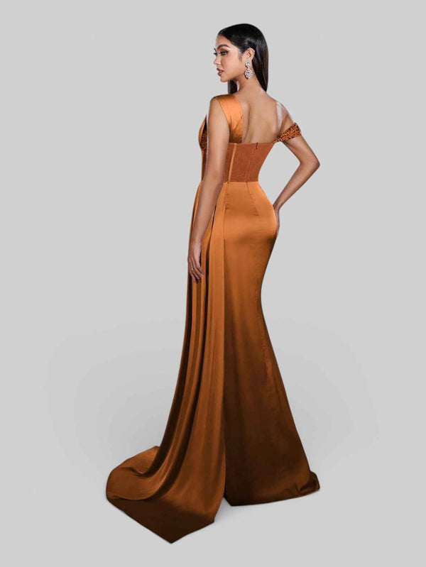 Vestido de Festa Alça Única Luxo Myllena Vox