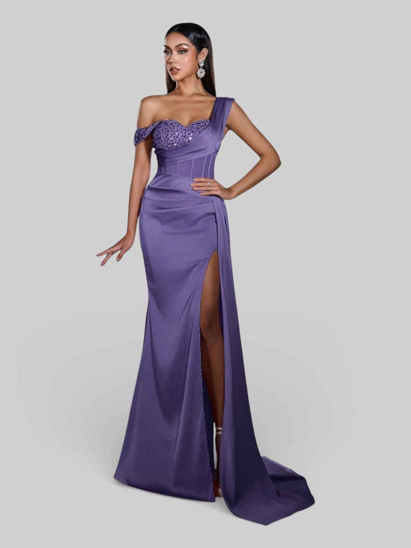 Vestido de Festa Alça Única Luxo Myllena Vox