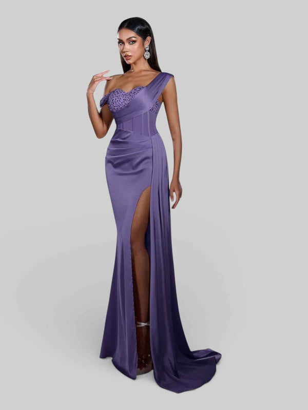 Vestido de Festa Alça Única Luxo Myllena Vox