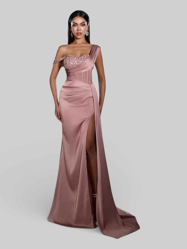 Vestido de Festa Alça Única Luxo Myllena Vox