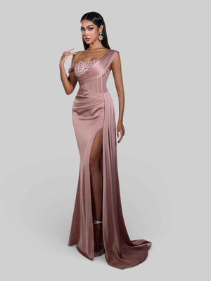 Vestido de Festa Alça Única Luxo Myllena Vox