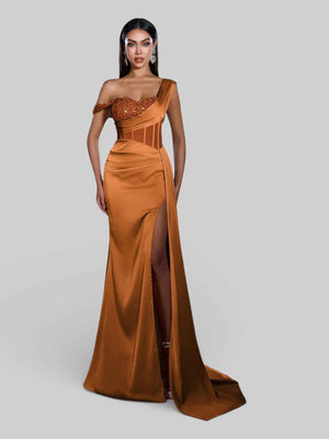 Vestido de Festa Alça Única Luxo Myllena Vox