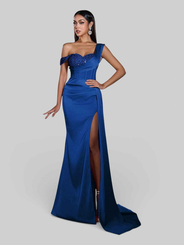 Vestido de Festa Alça Única Luxo Myllena Vox