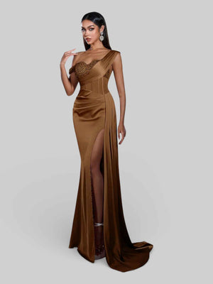 Vestido de Festa Alça Única Luxo Myllena Vox