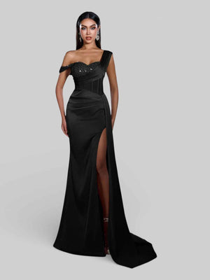 Vestido de Festa Alça Única Luxo Myllena Vox