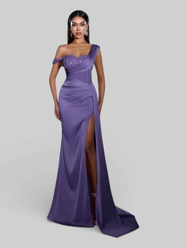 Vestido de Festa Alça Única Luxo Myllena Vox