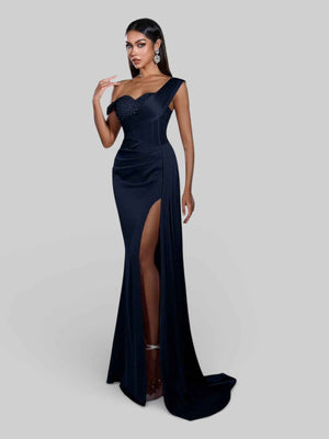 Vestido de Festa Alça Única Luxo Myllena Vox