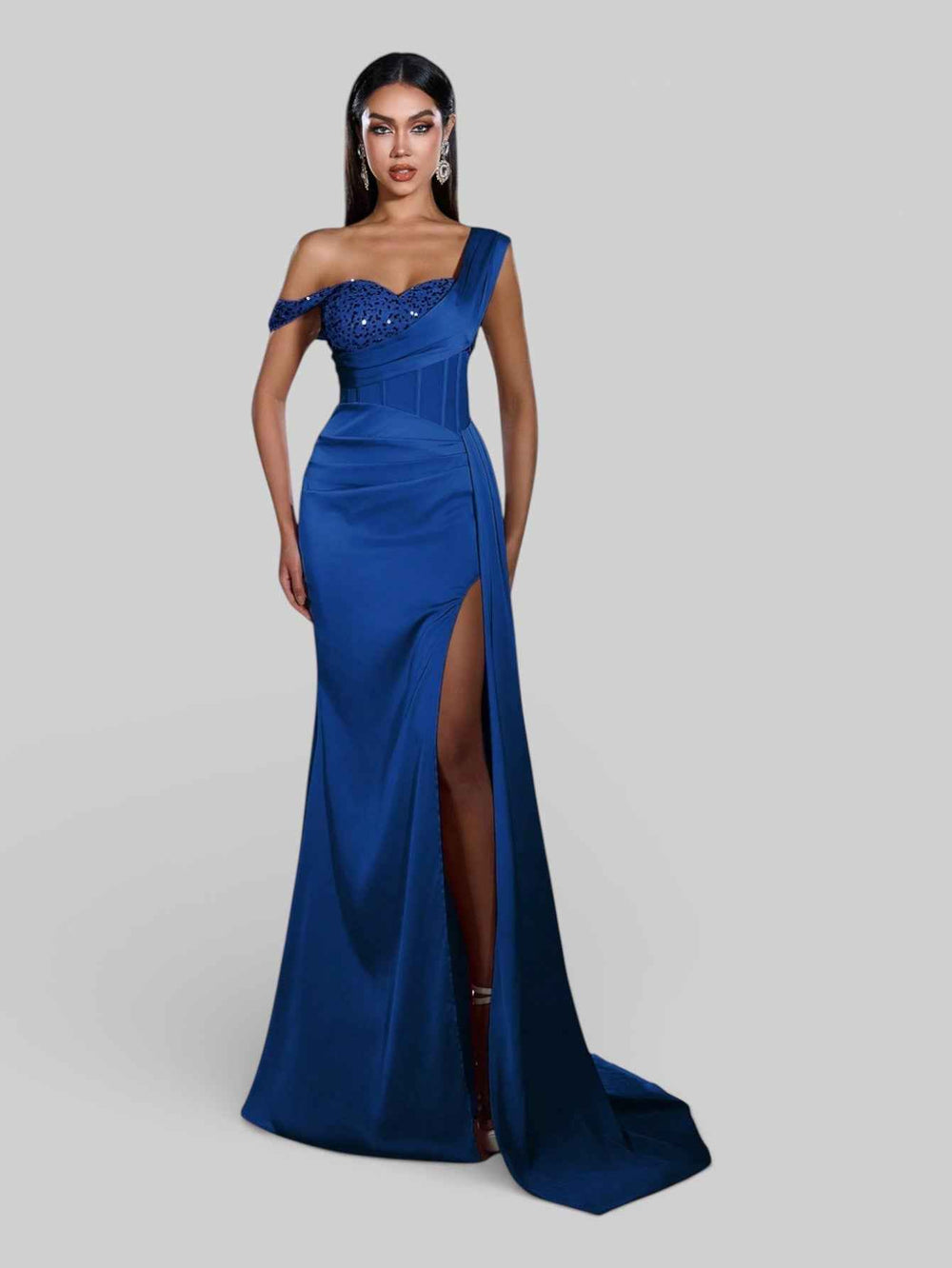 Vestido de Festa Alça Única Luxo Myllena Vox