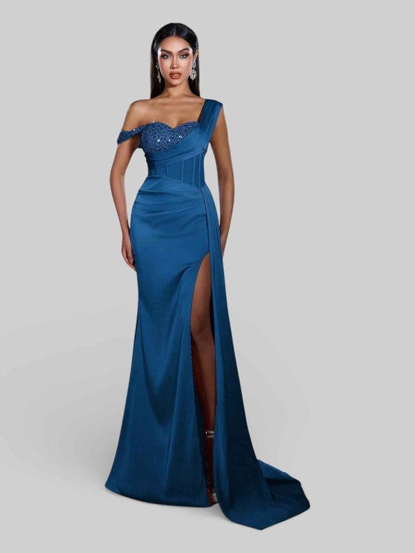 Vestido de Festa Alça Única Luxo Myllena Vox