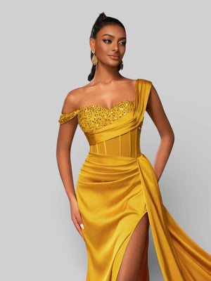 Vestido de Festa Alça Única Luxo Myllena Vox