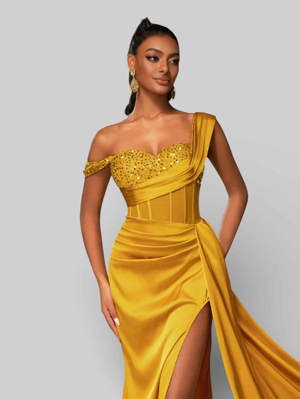 Vestido de Festa Alça Única Luxo Myllena Vox