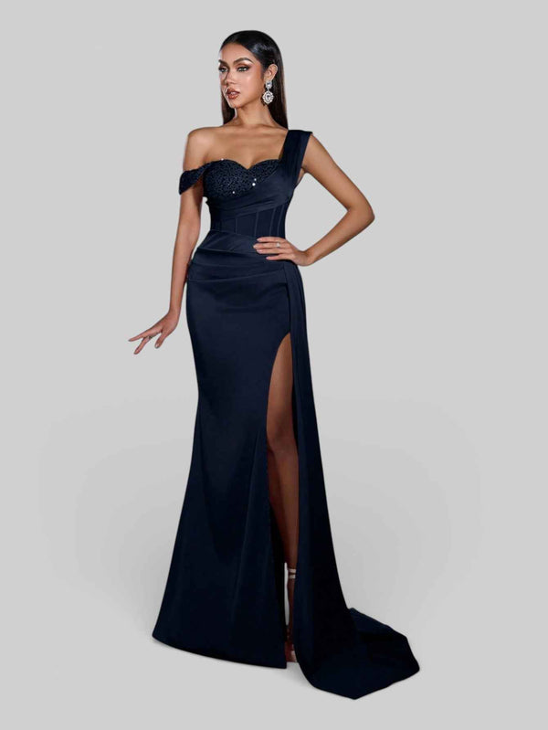 Vestido de Festa Alça Única Luxo Myllena Vox