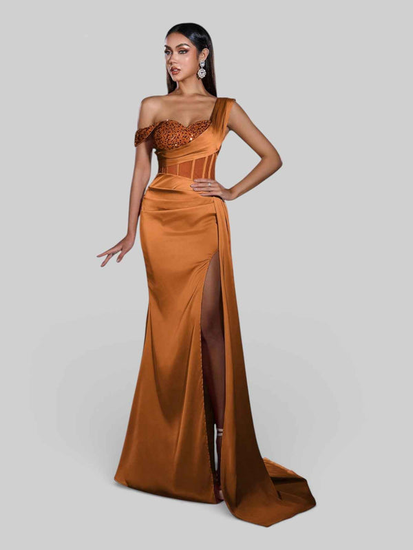 Vestido de Festa Alça Única Luxo Myllena Vox