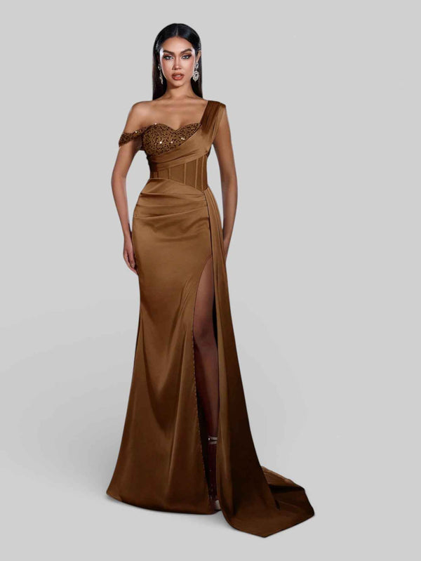 Vestido de Festa Alça Única Luxo Myllena Vox