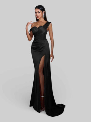 Vestido de Festa Alça Única Luxo Myllena Vox