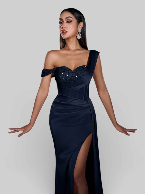 Vestido de Festa Alça Única Luxo Myllena Vox