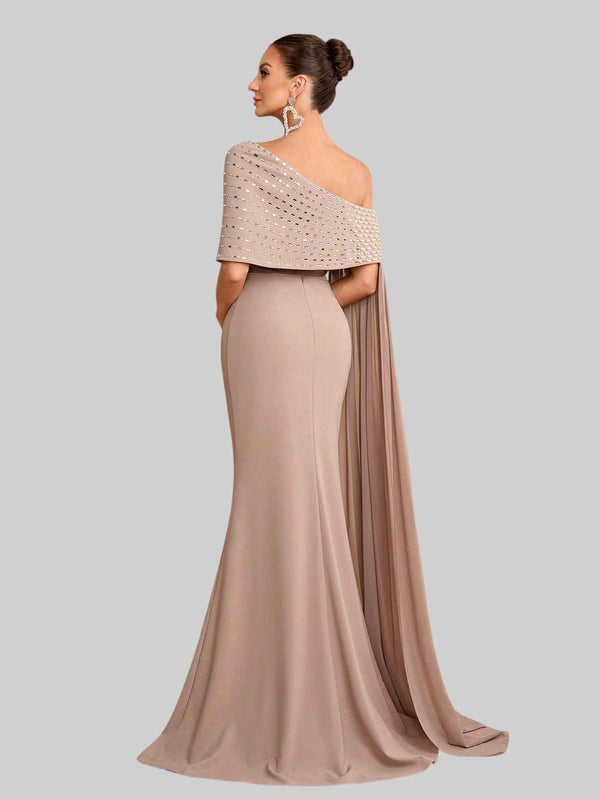 Vestido de Festa Longo 2 em 1 Capa Paetê Voluz