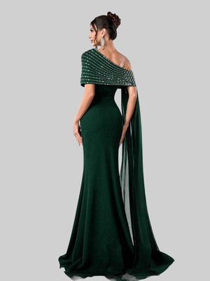 Vestido de Festa Longo 2 em 1 Capa Paetê Voluz