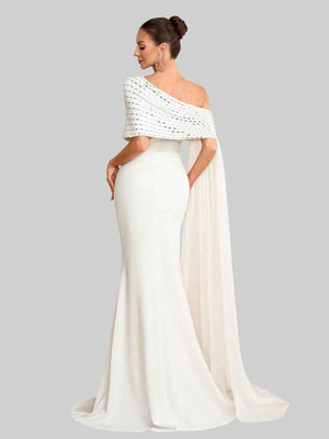 Vestido de Festa Longo 2 em 1 Capa Paetê Voluz